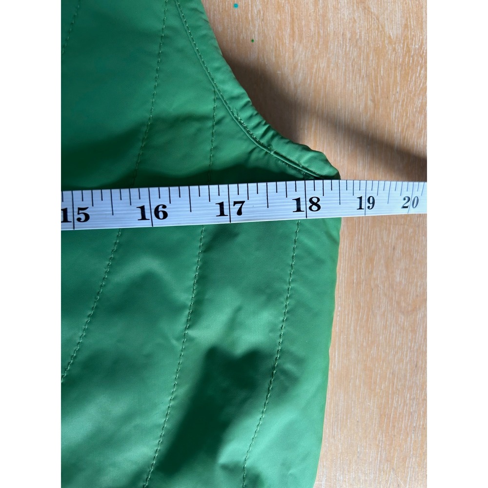 Burton Reversible Puffer Vest Green Pink Geometric Dot Girls XL Womens XS/S - Picture 11 of 12
